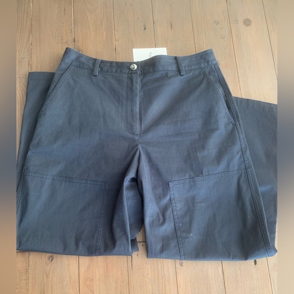 Theory UTILITY PATCH COTTON PANTS NAVY NWT M - Picture 5 of 8